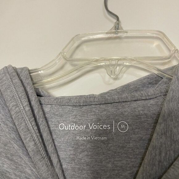 Outdoor Voices All day hoodie gray lightweight soft pullover thumb holes MEDIUM - Picture 2 of 5